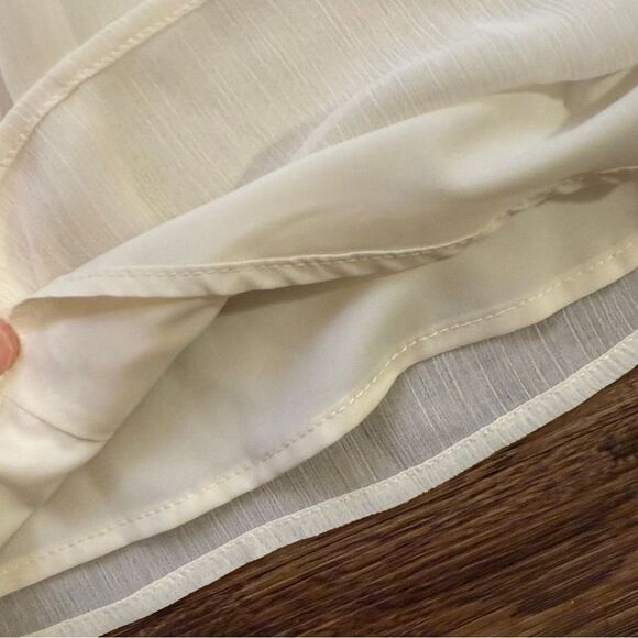 NWT Banana Republic Petite Ruched Mini Fit-And-Flare Skirt Cream M Petite - Picture 8 of 10